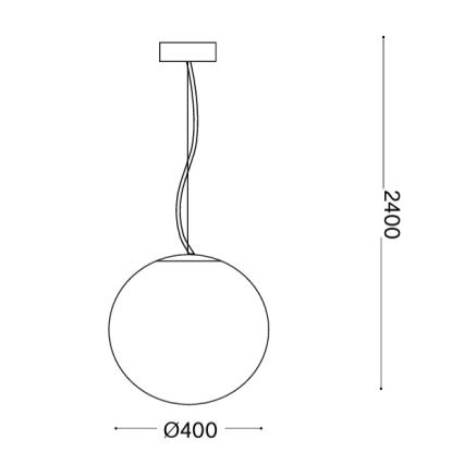 Ideal Lux - Lustra uz vada MAPA 1xE27/42W/230V Ø 40 cm balta