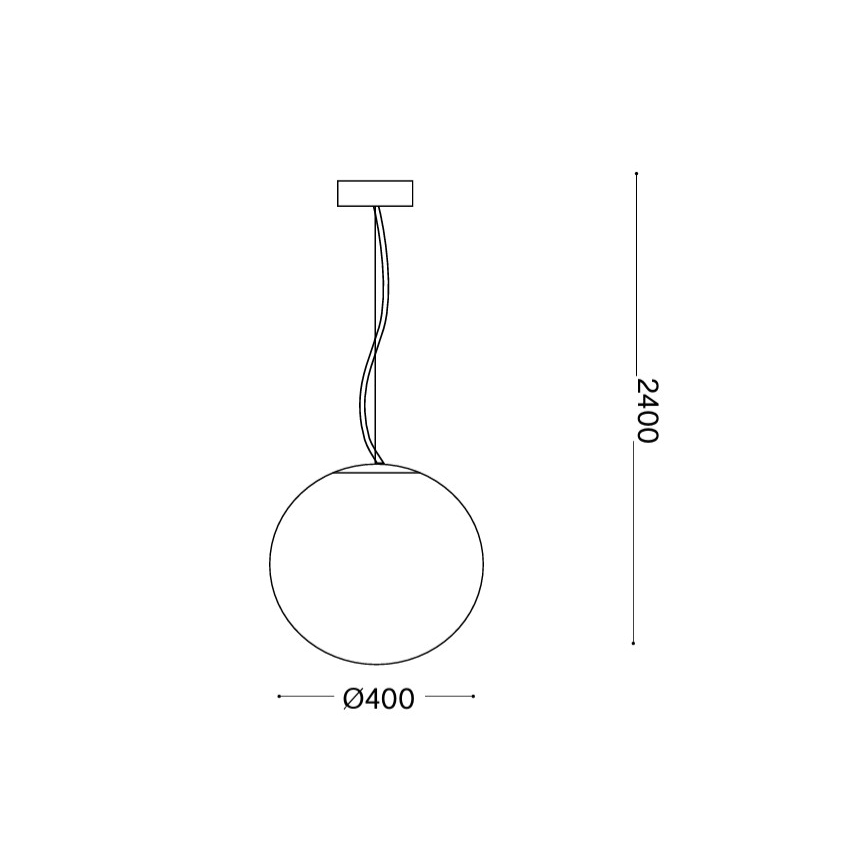 Ideal Lux - Lustra uz vada MAPA 1xE27/42W/230V Ø 40 cm balta