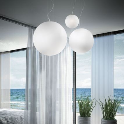 Ideal Lux - MAPA piekaramā lampa ar kabeli 1xE27/42W/230V Ø 50 cm balta