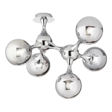 Ideal Lux - NODI virsmas montējamā griestu lustra 5xE14/28W/230V 50x55 cm spīdīgs hroms