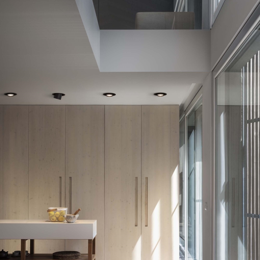 Ideal Lux - NOVA LED iebūvējamais griestu gaismeklis 12W/230V 4000K CRI 90 Ø10 cm melns