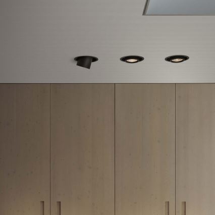 Ideal Lux - NOVA LED iebūvējamais griestu gaismeklis 12W/230V 4000K CRI 90 Ø10 cm melns