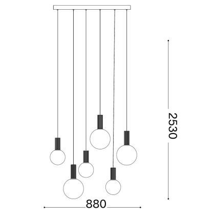 Ideal Lux - ODEON LED lustra uz troses LED/39W/230V CRI 90 bēša/balta