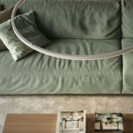 Ideal Lux - ORACLE SLIM LED lustra uz troses, 83W, 230V, 4000K, CRI 90, Ø 150 cm, balta