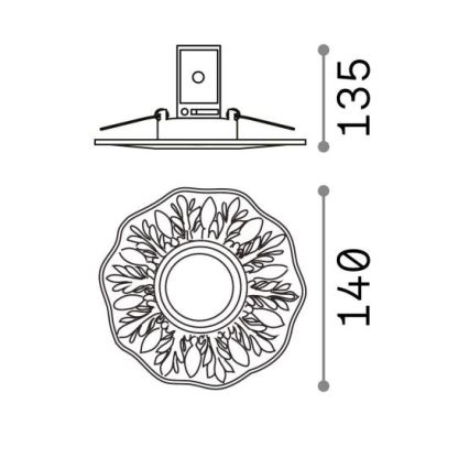 Ideal Lux - Padziļinājuma gaismeklis 1xGU10/50W/230V balts