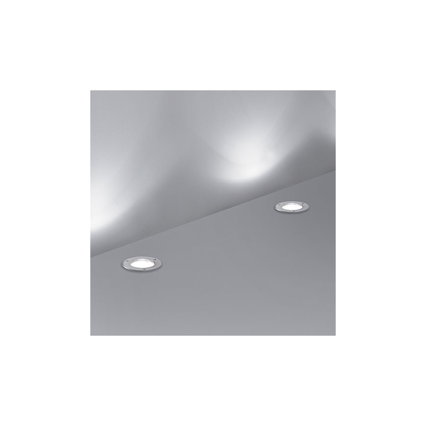 Ideal Lux - Pagalma lampa PARK 1xGU10/20W/230V IP65 matēts hroms