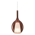 Ideal Lux - Pakaramā lampa ar vadu KALIQUE 1xE27/42W/230V Ø 18 cm dūmakaini vara krāsā
