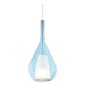 Ideal Lux - Pakaramā lampa KALIQUE uz vada 1xE27/42W/230V Ø 18 cm dūmakaini zila