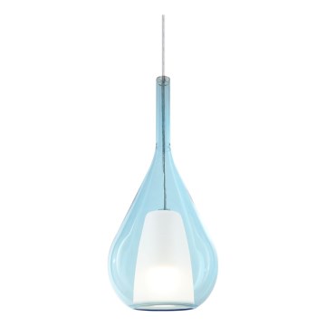 Ideal Lux - Pakaramā lampa KALIQUE uz vada 1xE27/42W/230V Ø 18 cm dūmakaini zila