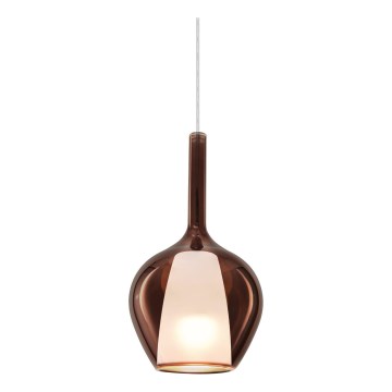 Ideal Lux - Pakaramā lustra ar vadu KALIQUE 1xE27/42W/230V Ø 18 cm, dūmakaini miedzaina