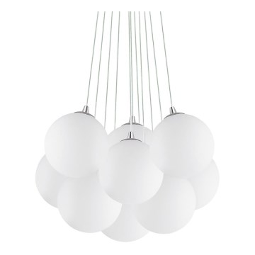 Ideal Lux - pakaramā lustra MAPA uz stieples, 11xE14/40W/230V, Ø 58 cm, balta