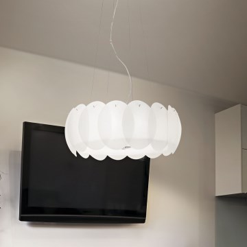 Ideal Lux - pakaramā lustra OVALINO 8xE27/60W/230V Ø 55 cm balta