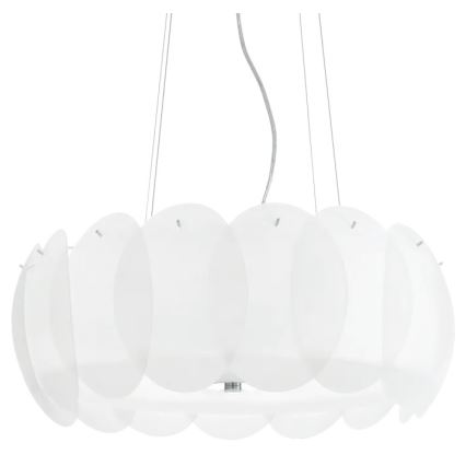 Ideal Lux - pakaramā lustra OVALINO 8xE27/60W/230V Ø 55 cm balta