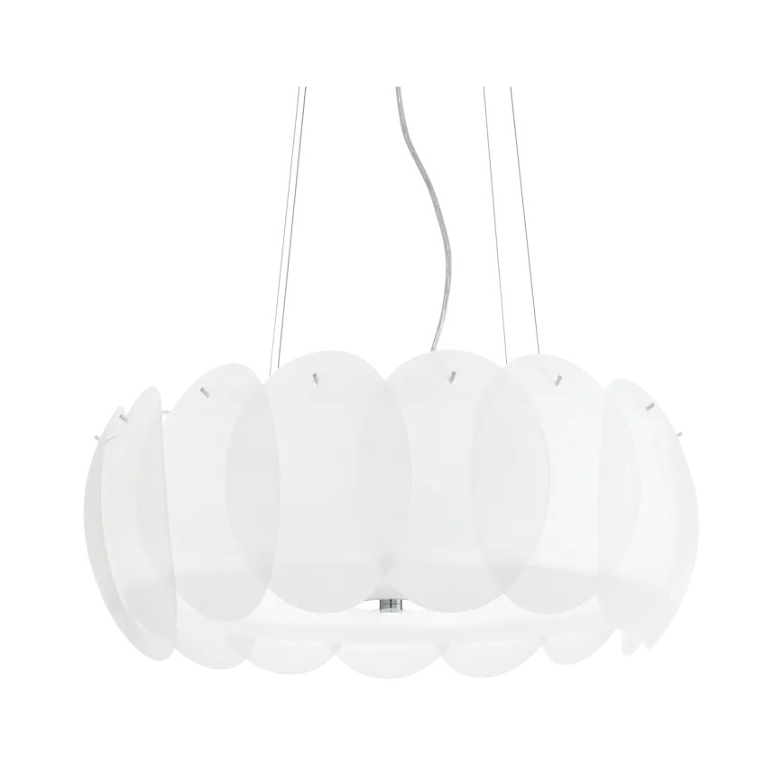 Ideal Lux - pakaramā lustra OVALINO 8xE27/60W/230V Ø 55 cm balta