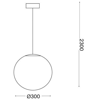 Ideal Lux - Pakaramais gaismeklis uz kabeļa MAPA 1xE27/42W/230V Ø 30 cm balts