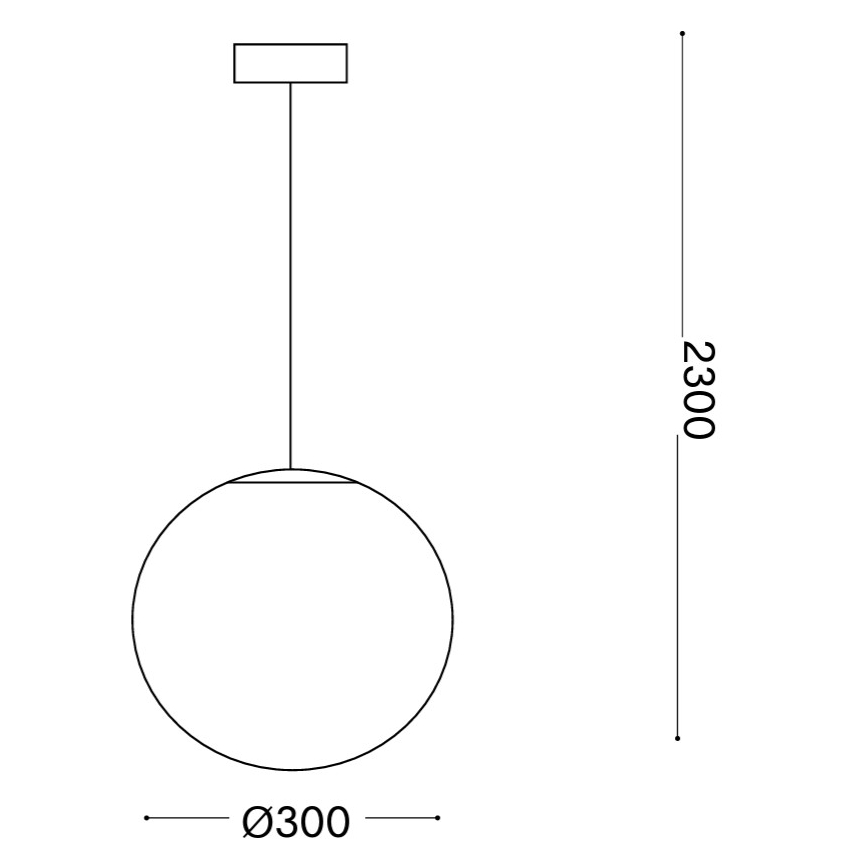 Ideal Lux - Pakaramais gaismeklis uz kabeļa MAPA 1xE27/42W/230V Ø 30 cm balts