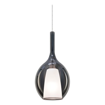Ideal Lux - Pakaramais lukturis KALIQUE 1xE27/42W/230V Ø 18 cm dūmakaina melna