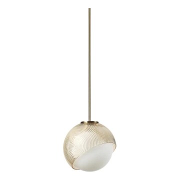 Ideal Lux - Pakarināmais gaismeklis BLOOM uz kabeļa 1xE27/42W/230V Ø 17 cm zelta/dūmakaini bēšs