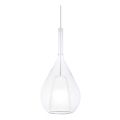 Ideal Lux - Piekaramā lampa ar vadu KALIQUE 1xE27/42W/230V Ø 18 cm caurspīdīga