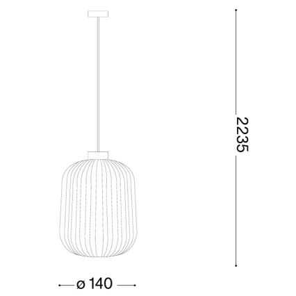 Ideal Lux - Piekaramā lampa ar vadu MINT 1xE27/60W/230V Ø 14 cm zaļa