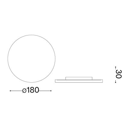 Ideal Lux - Āra LED sienas gaismeklis PUNTO LED/9W/230V CRI 90 Ø 18 cm IP54 antracīts