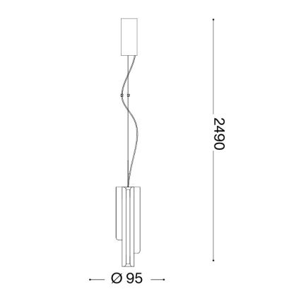 Ideal Lux - DORICA LED dimmējama piekaramā lampa uz kabeļa, 3xLED/9W/230V, CRI 90, Ø 9,5 cm, balta