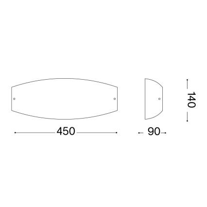 Ideal Lux - Sienas gaismeklis ALI 2xE27/60W/230V balts