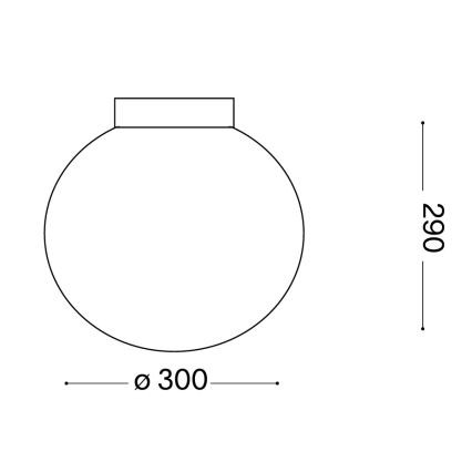 Ideal Lux - Sienas gaismeklis MAPA 1xE27/42W/230V, diametrs 30 cm, balts
