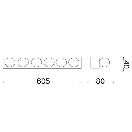 Ideal Lux - Sienas gaismeklis PRIVE 6xE14/40W/230V balts