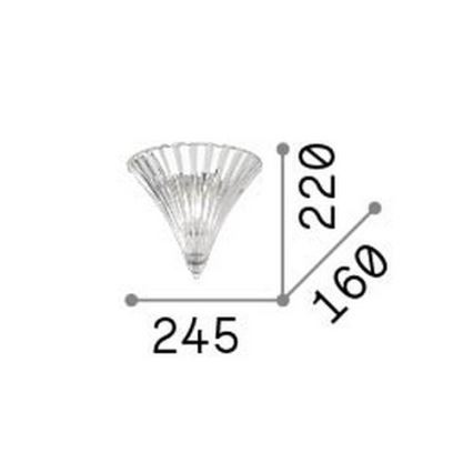Ideal Lux - sienas gaismeklis SANTA 1xE14/40W/230V caurspīdīgs