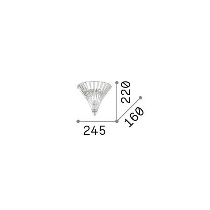 Ideal Lux - sienas gaismeklis SANTA 1xE14/40W/230V caurspīdīgs