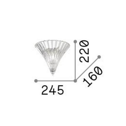 Ideal Lux - Sienas gaismeklis SANTA 1xE14/40W/230V zelta