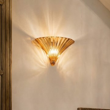 Ideal Lux - Sienas gaismeklis SANTA 1xE14/40W/230V zelta krāsā