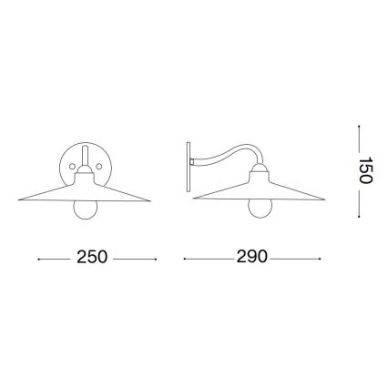 Ideal Lux - Sienas lampa CANTINA 1xE14/40W/230V bronza