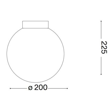 Ideal Lux - Sienas lampa CARTA 1xE27/25W/230V d. 20 cm balta