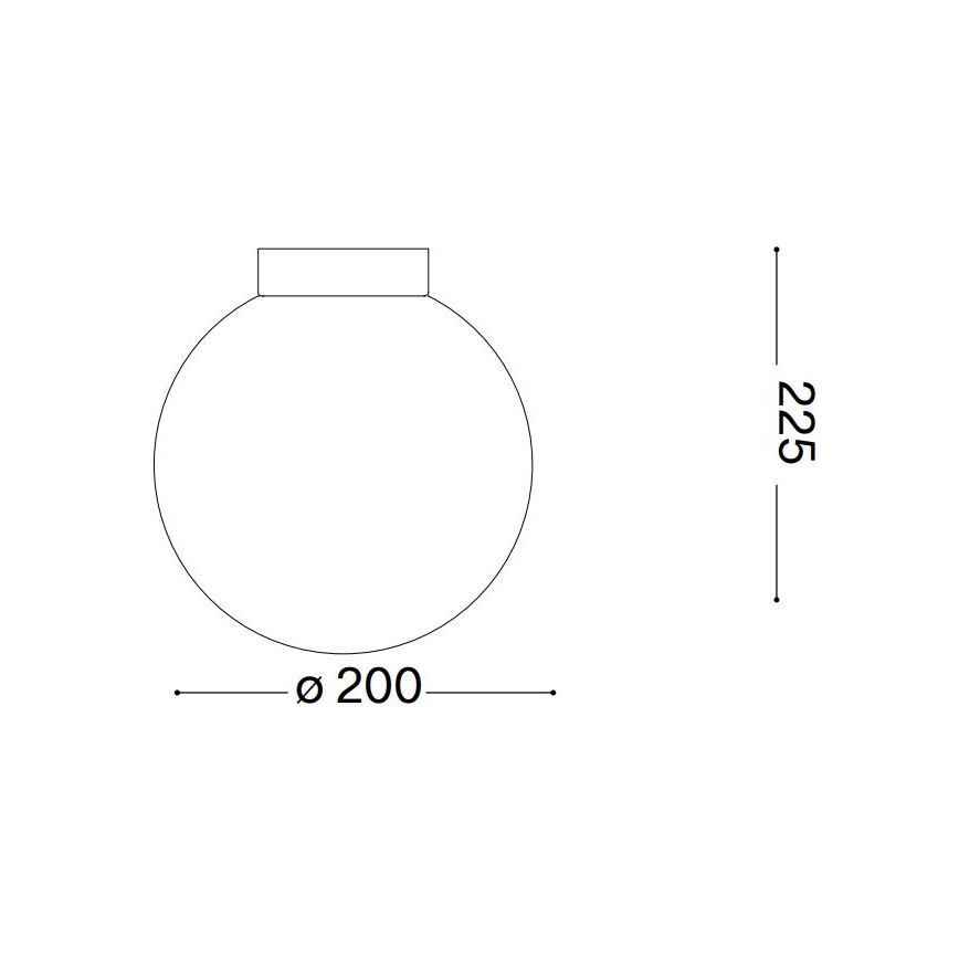 Ideal Lux - Sienas lampa CARTA 1xE27/25W/230V d. 20 cm balta