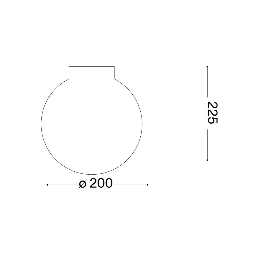 Ideal Lux - Sienas lampa CARTA 1xE27/25W/230V d. 20 cm balta