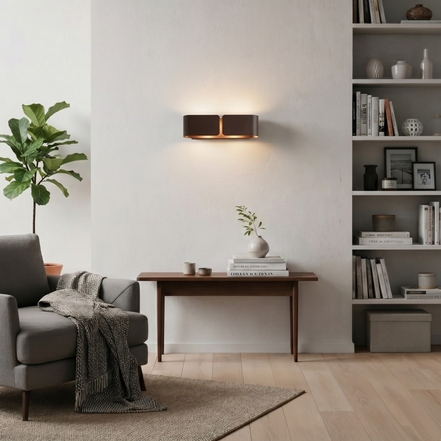 Ideal Lux - Sienas lampa CLIP 2xE27/60W/230V brūna