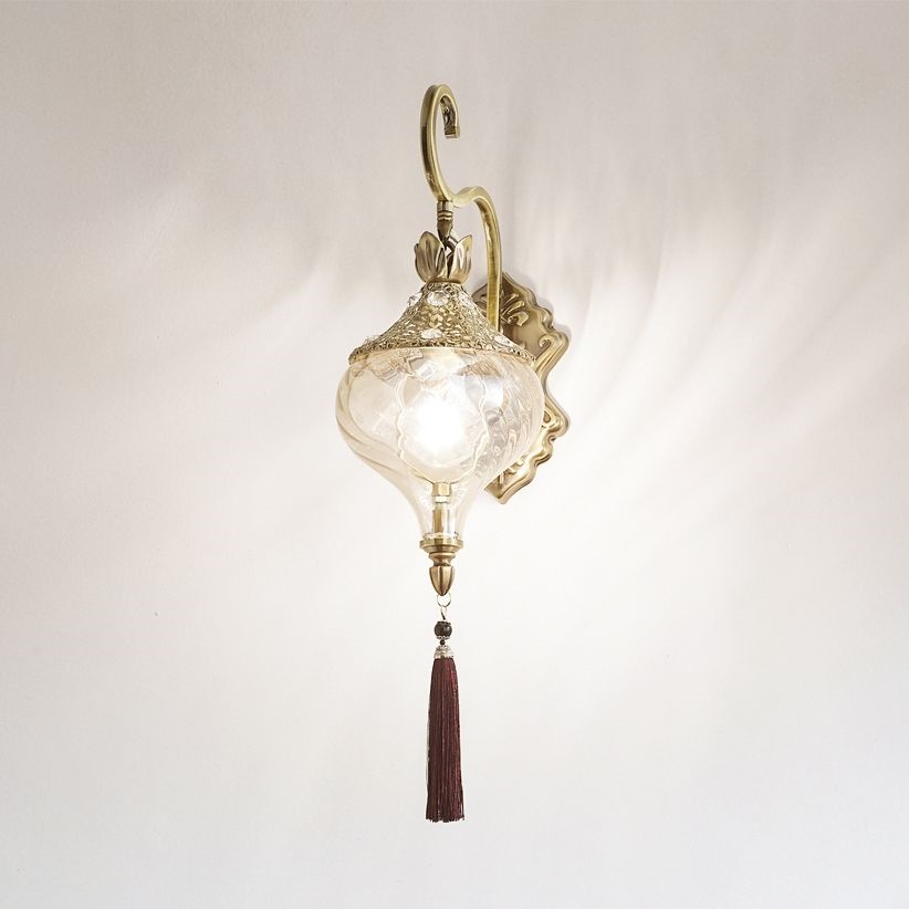 Ideal Lux - Sienas lampa HAREM 1xE27/42W/230V misiņš
