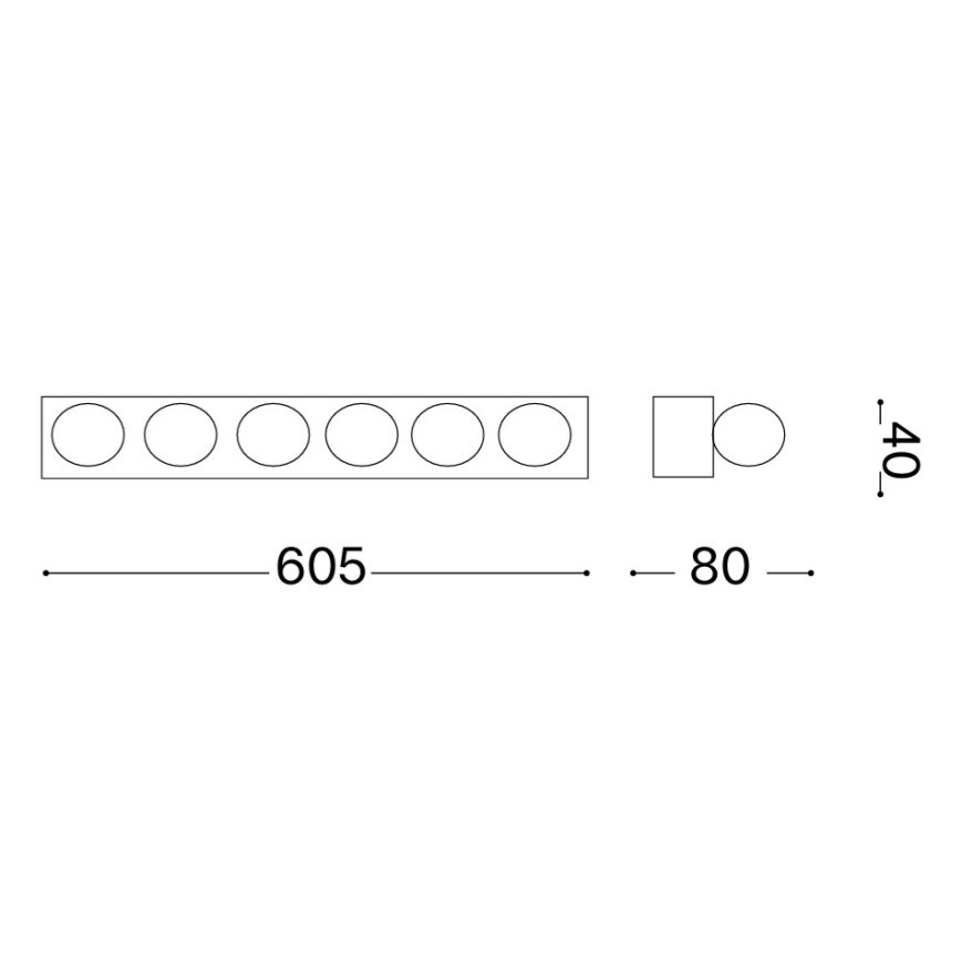 Ideal Lux - Sienas lampa PRIVE 6xE14/40W/230V spīdīgi hromēts