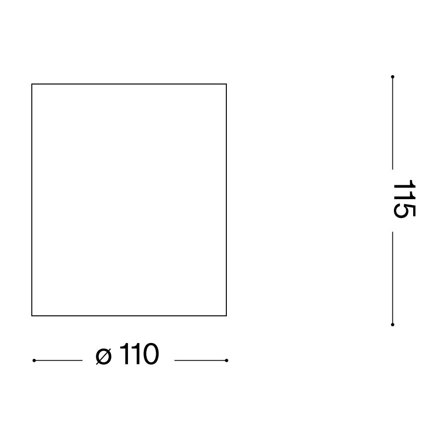 Ideal Lux - Vannas istabas starmetis GUN 1xGU10/28W/230V IP44 melna