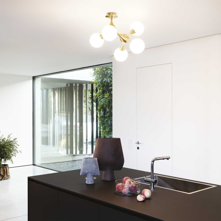 Ideal Lux - Virsapmetuma lustra NODI 5xE14/28W/230V misiņš