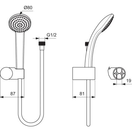 Ideal Standard B9506AA - IDEALRAIN dušas komplekts, spīdīgs hroms