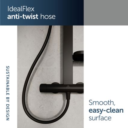 Ideal Standard BD583XG - Dušas komplekts ar CERATHERM ALU+ jaucējkrānu, matēts melns