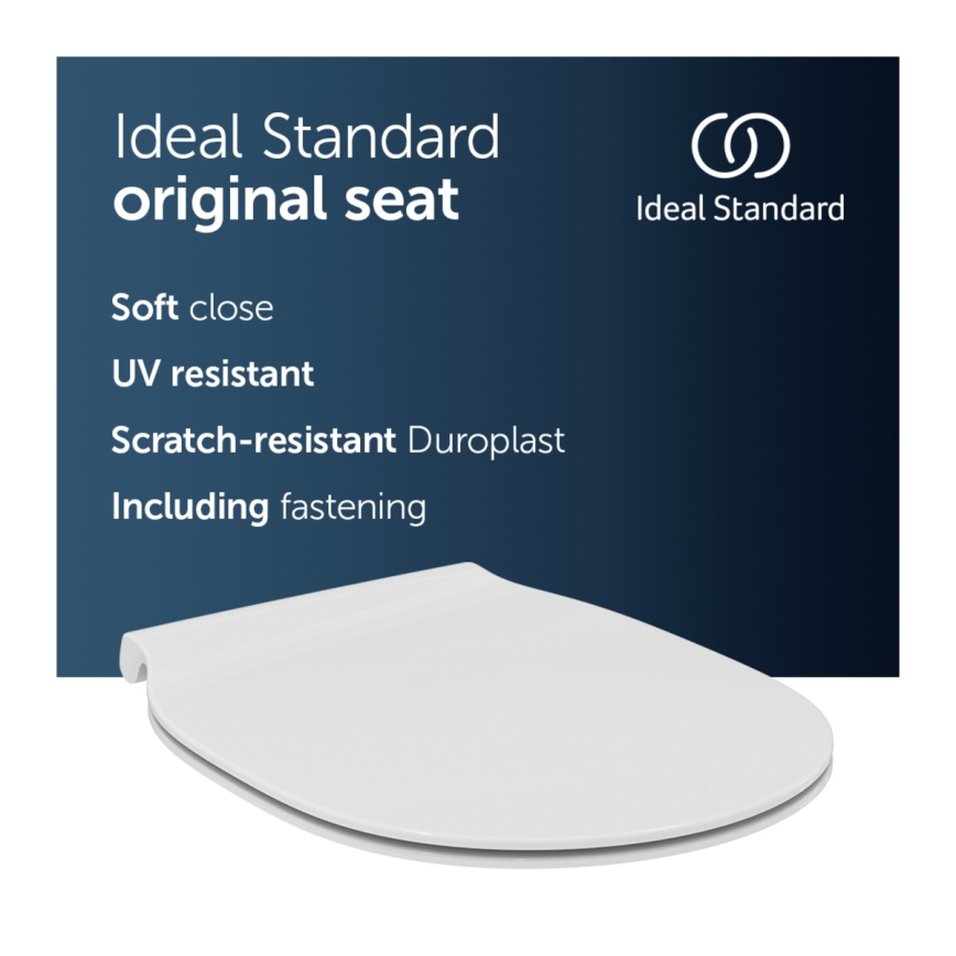 Ideal Standard E036601 - Tualetes sēdeklis SoftClose CONNECT AIR, balts