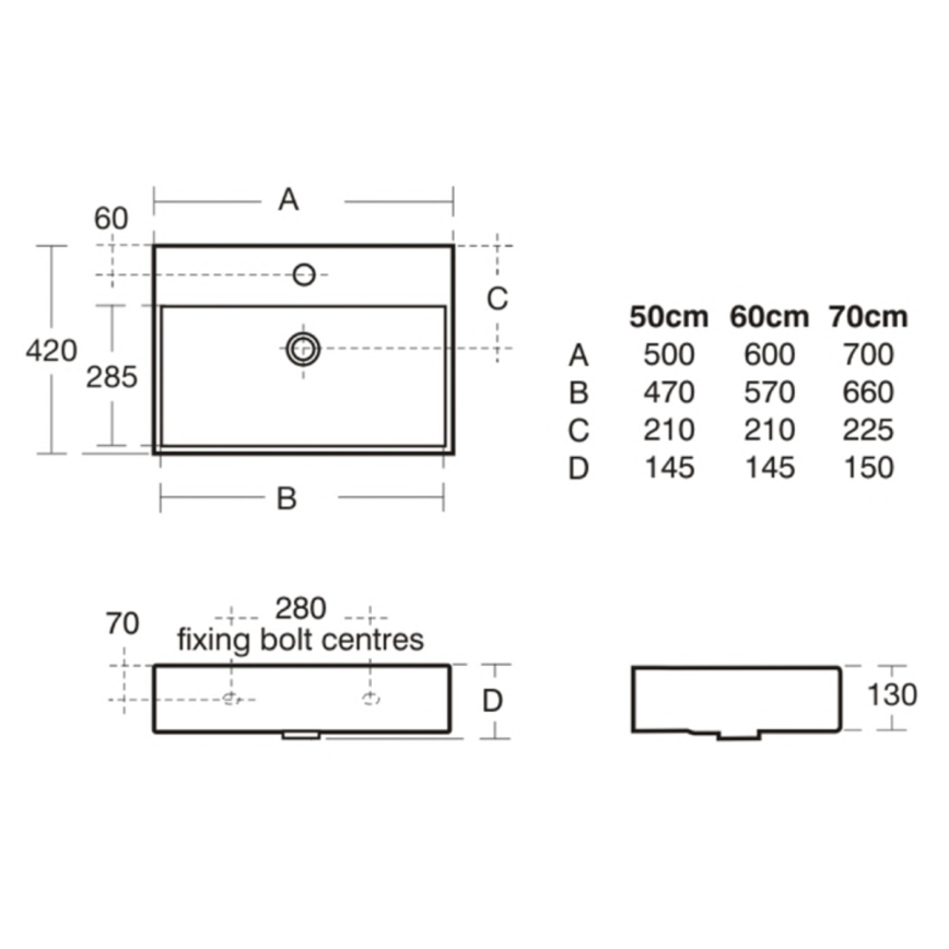 Ideal Standard K077701 - Karājama izlietne STRADA 50x42 cm keramika/balta