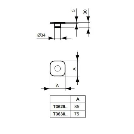 Ideal Standard T3629AA - CLICK-CLACK izlietnes aizbīdnis 8,5 cm, spīdīgs hroms