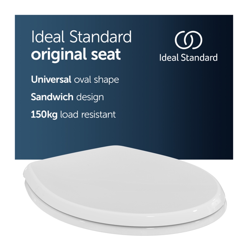 Ideal Standard W302601 - Tualetes poda sēdeklis balts