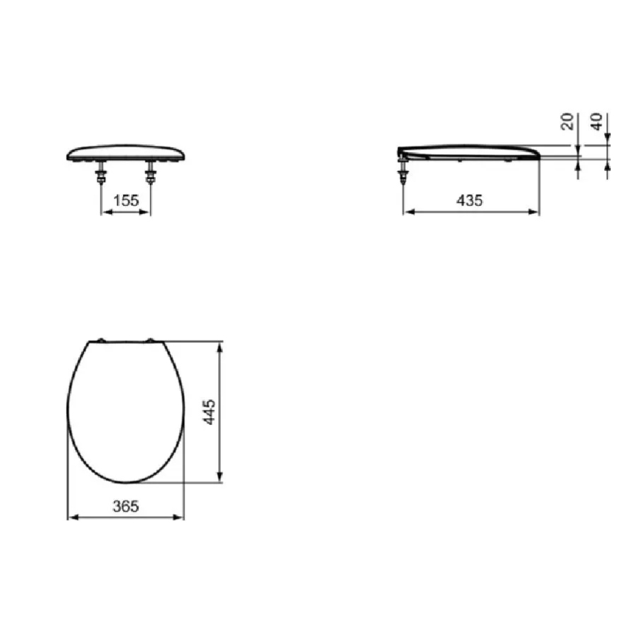 Ideal Standard W303801 - Tualetes sēdeklis balts