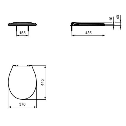 Ideal Standard W835001 - balts tualetes sēdeklis